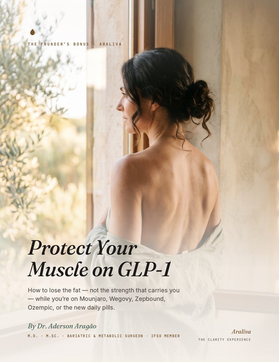 Cover of the guide Protect Your Muscle on GLP-1, by Dr. Aderson Aragão